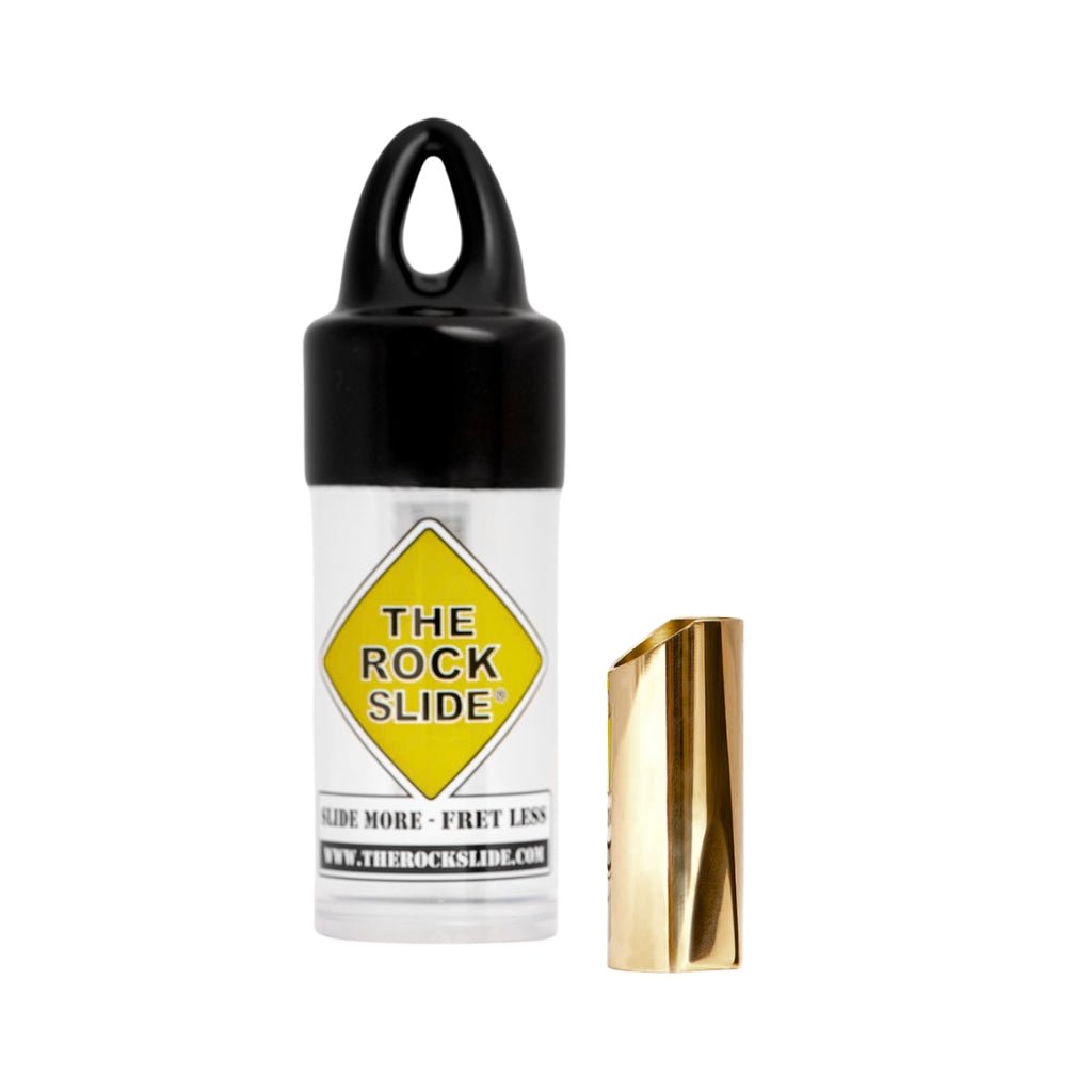 The Rock Slide Polished Brass Guitar Slide -Small Guitar Slides Sky Music