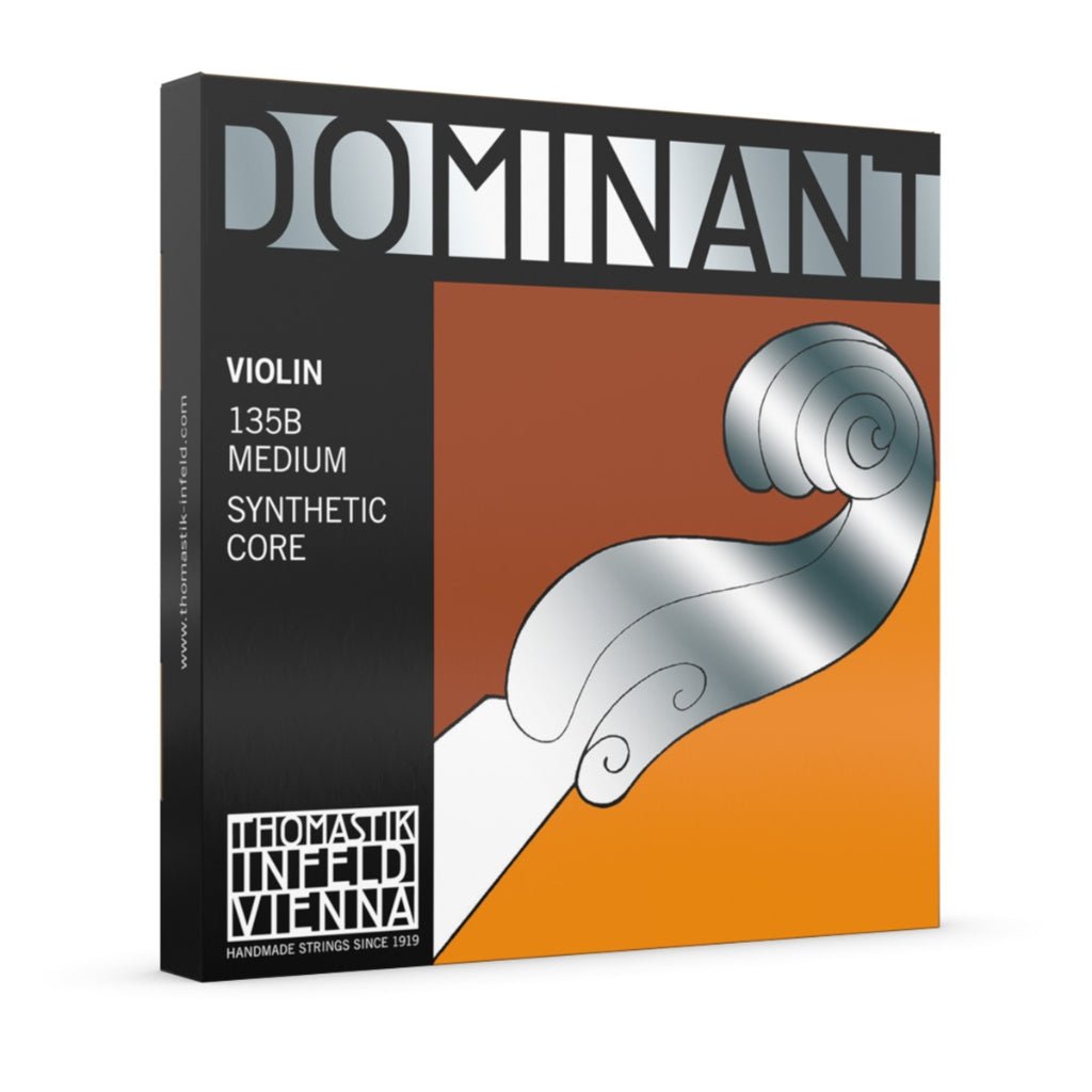 Thomastik 135B Dominant Violin 4/4 String Set - Stainless Steel 'e' Bowed Instrument Strings Sky Music