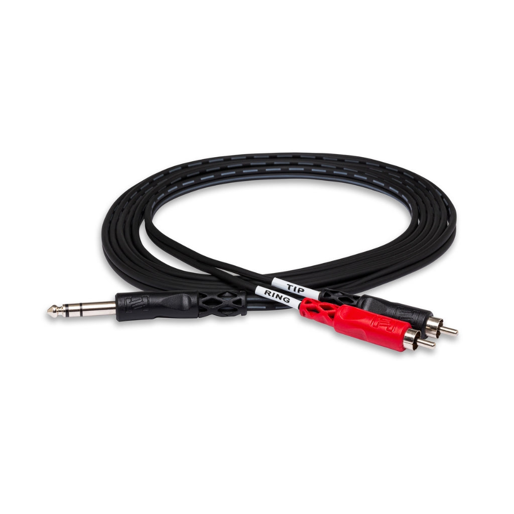 Hosa Technology - 1/4 in TRS to Dual RCA - Insert Cable 3ft