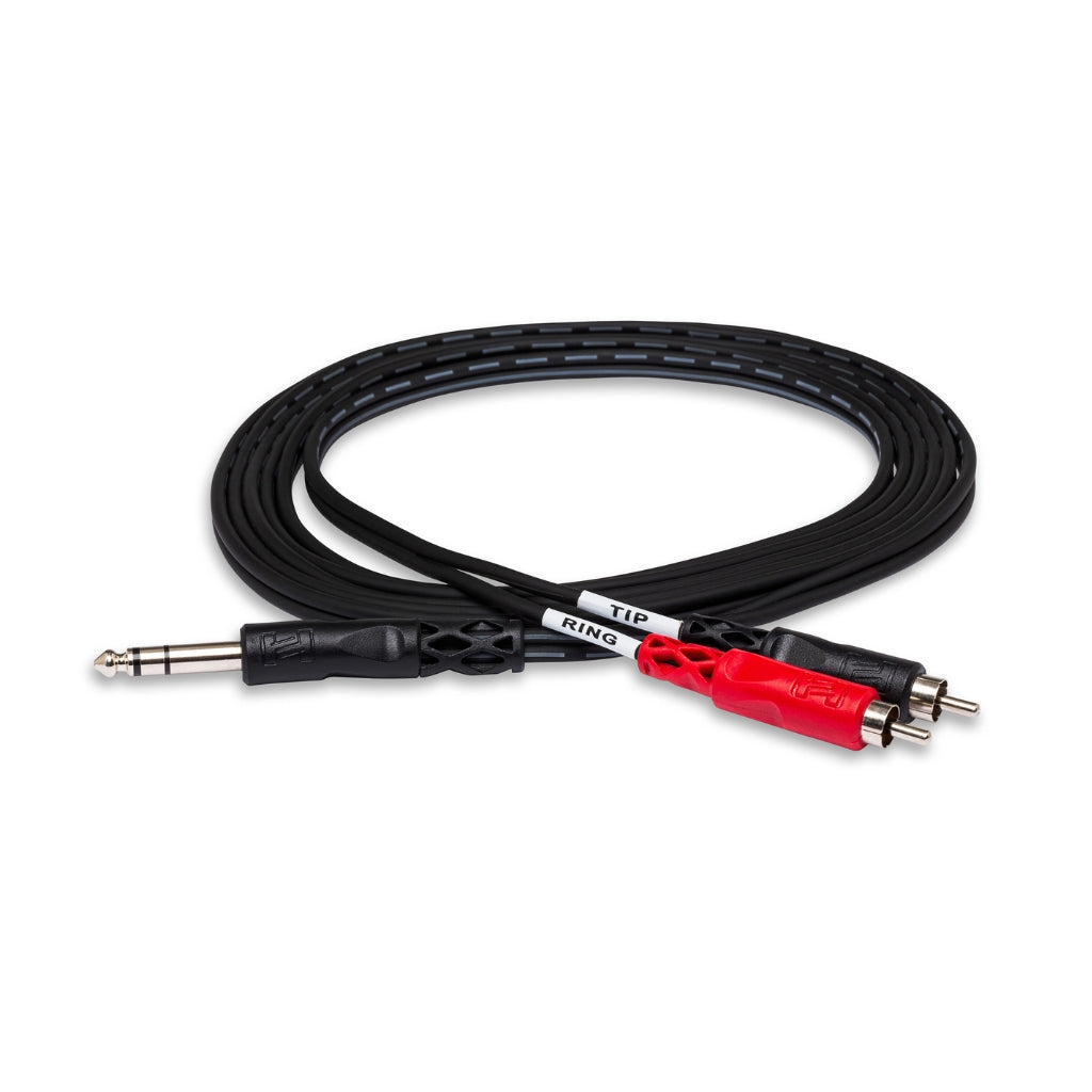 Hosa Technology - 1/4 in TRS to Dual RCA - Insert Cable 4m