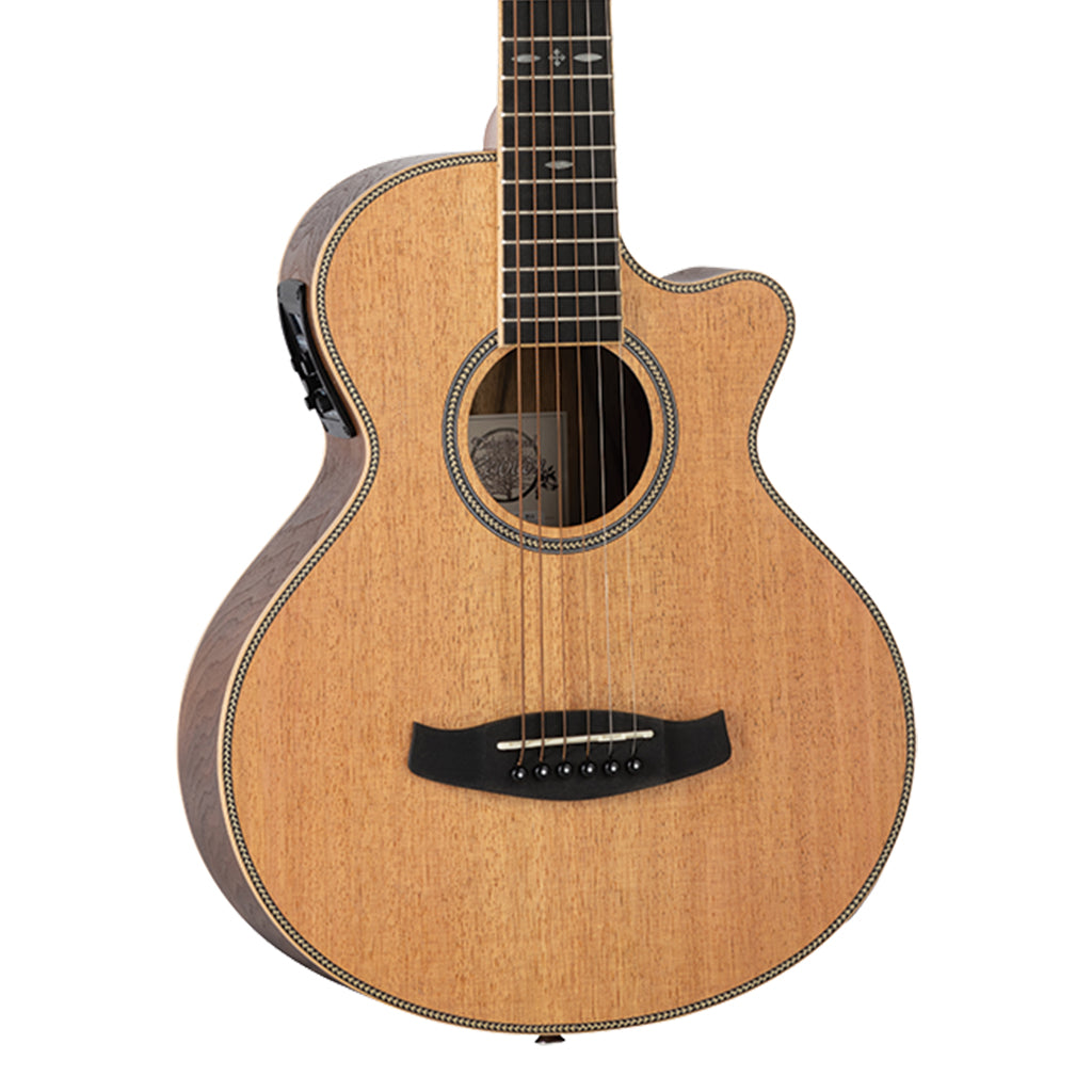 Tanglewood TRU2 CE BW Reunion Pro Solid Australian Red Cedar Top Traveller Folk with Black Walnut Back and Sides