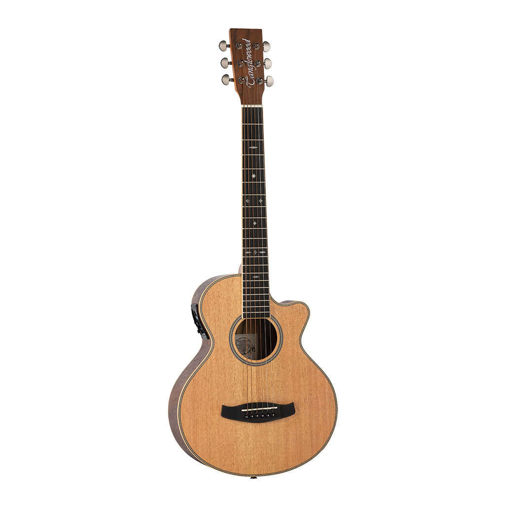 Tanglewood TRU2 CE BW Reunion Pro Solid Australian Red Cedar Top Traveller Folk with Black Walnut Back and Sides