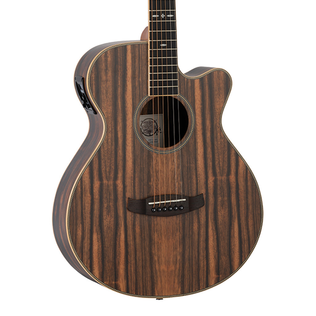 Tanglewood TRU4 CE AE Reunion Pro Solid top all Ebony Super Folk