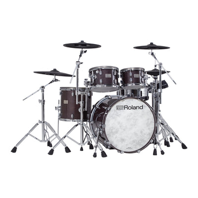 Roland - VAD706 V-Drums Acoustic Design 5-Piece Wood Shell Electronic Drum Kit w/ TD50X - Gloss Ebony