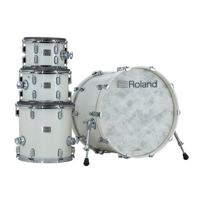 Roland - VAD706 V-Drums Acoustic Design 5-Piece Wood Shell Electronic Drum Kit - w/ TD50X - Pearl White