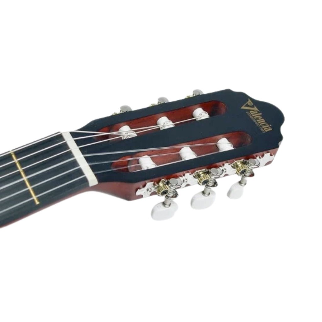 Valencia VC203 - 3/4 Classical Guitar - Satin Transparent Wine Red Classical Guitars Sky Music