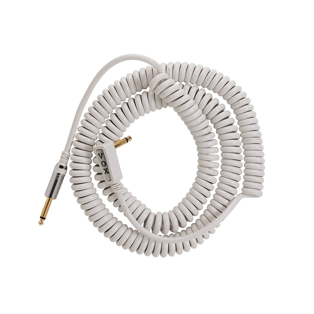 Vox - Vintage Straight to Right Angle Coiled Cable - 9M White