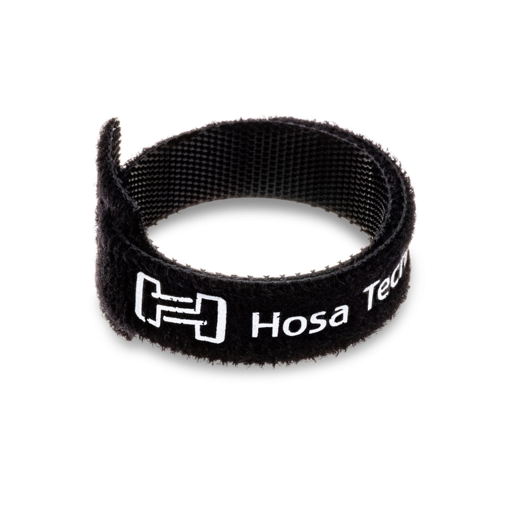 Hosa Technology Hook and Loop Cable Tie, 50pc Black