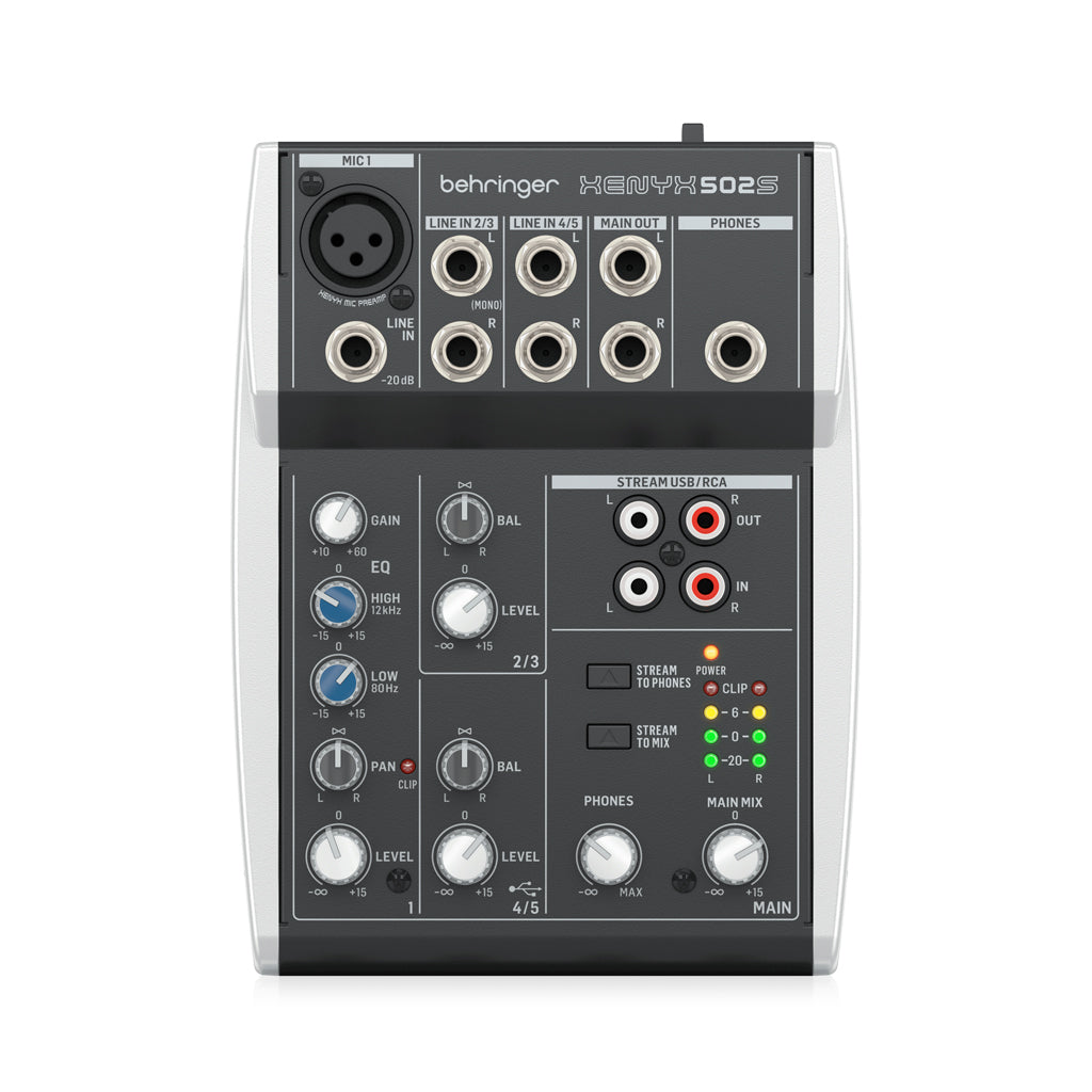 Behringer Xenyx 502s 5 Channel Mixer With USB