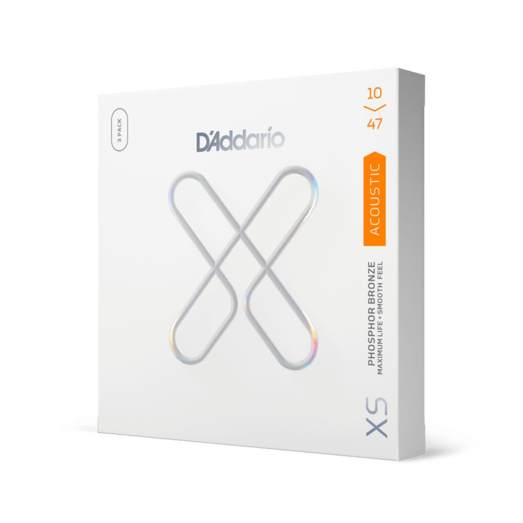 D'Addario - XS 3 Pack Phosphor Bronze - 10-47