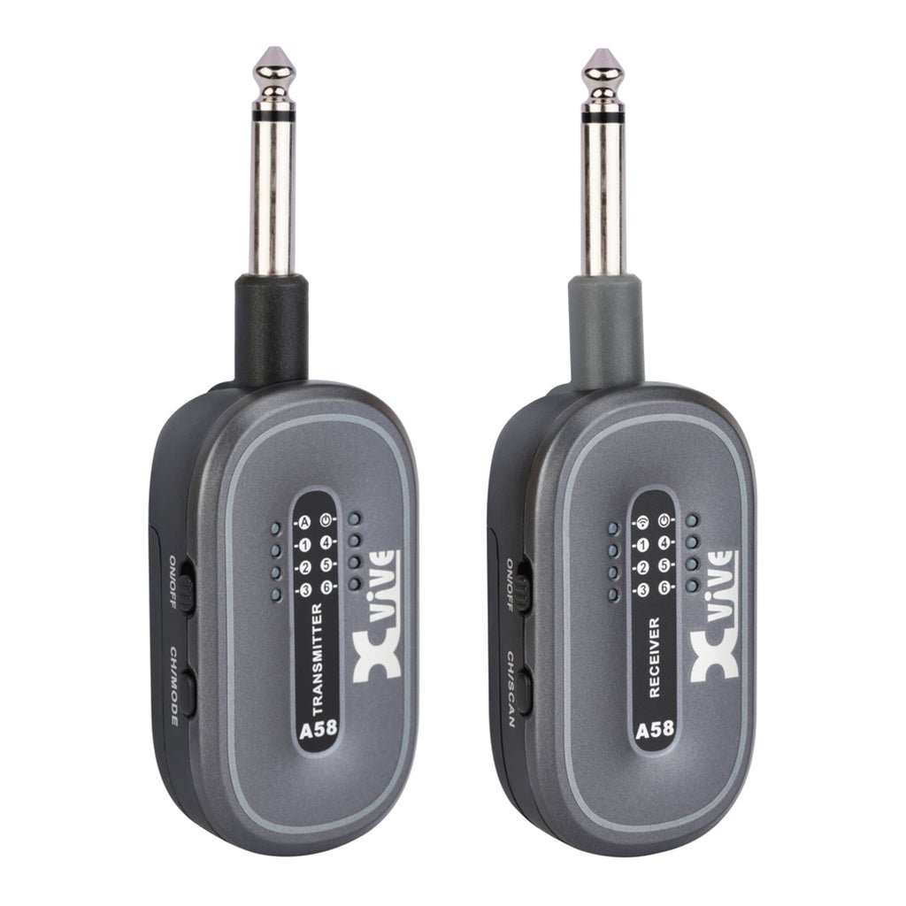XVIVE A58 Black Guitar Wireless 5.8GHZ Wireless Systems Sky Music