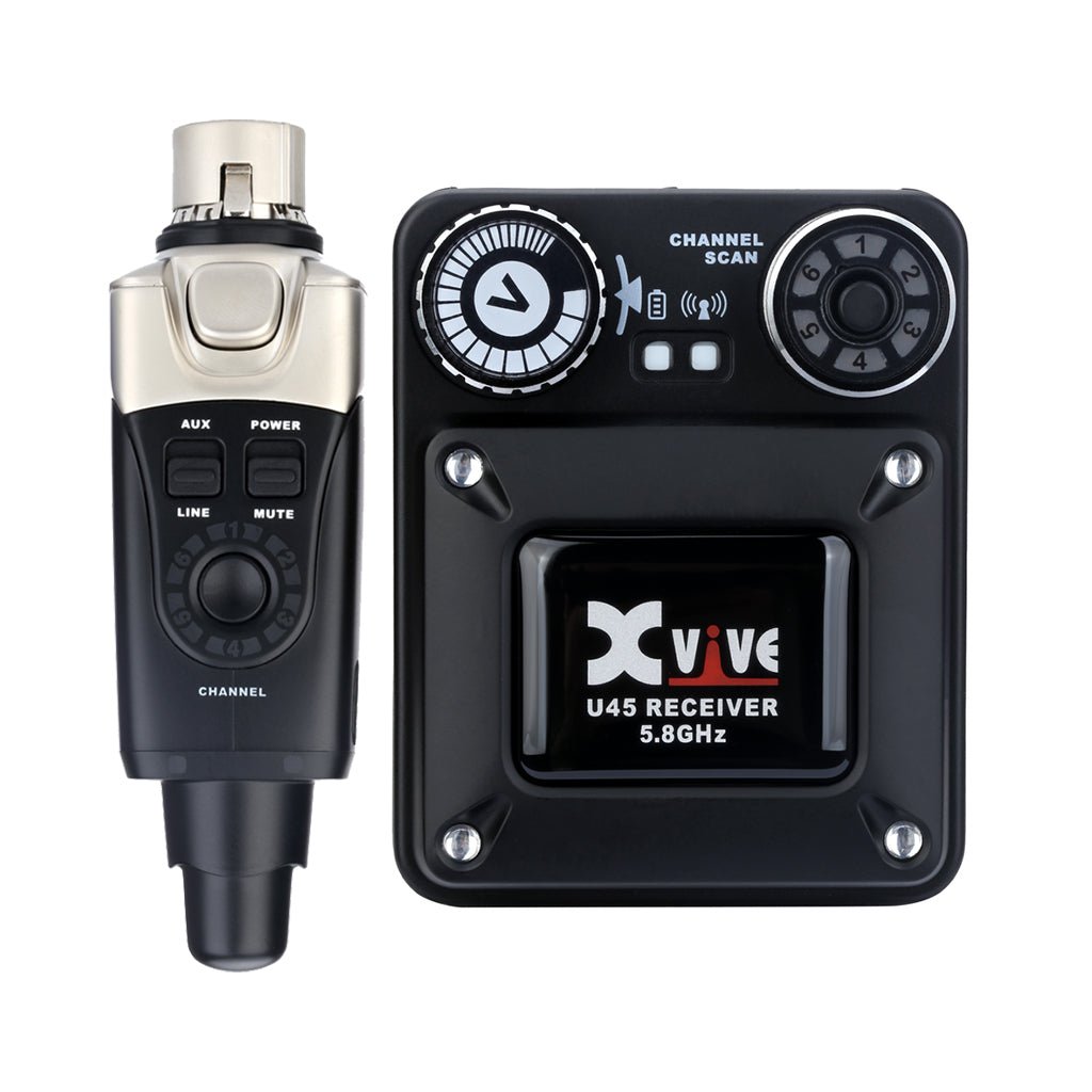 Xvive U45 In-Ear Monitor System 5.8Ghz - Black IEM Systems Sky Music