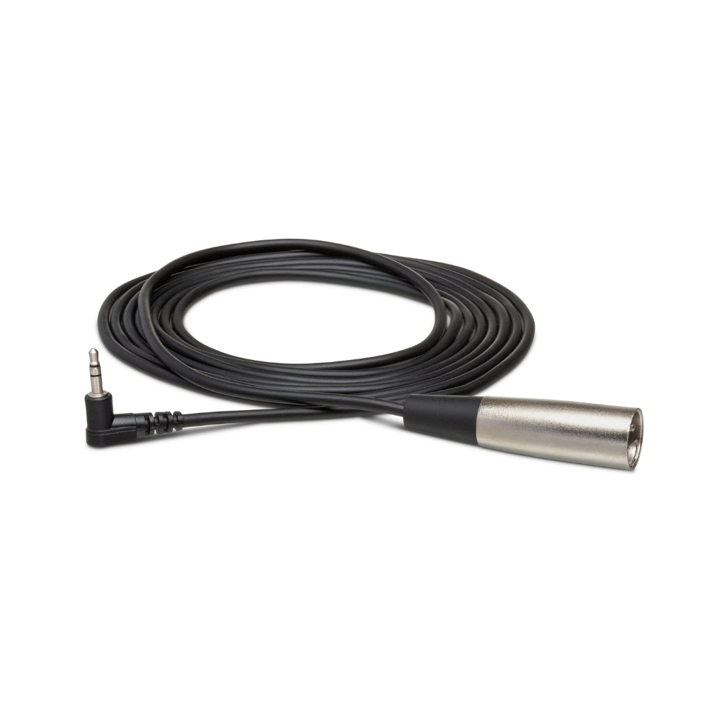 Hosa - Right-angle 3.5 mm TRS to XLR3M - Microphone Cable 1ft