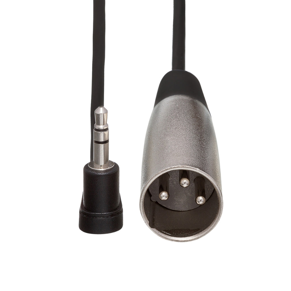 Hosa Technology - Right-angle 3.5 mm TRS to XLR3M - Microphone Cable 10ft