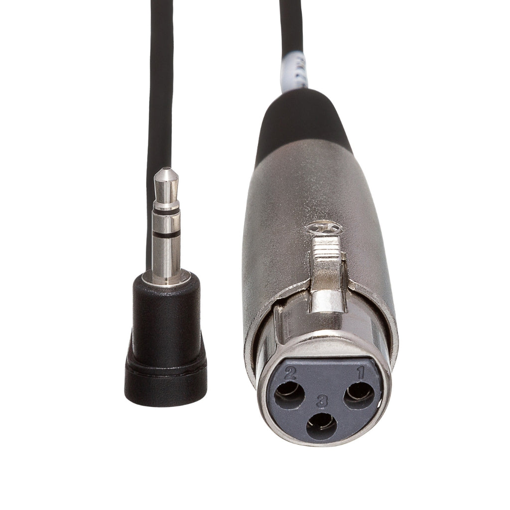 Hosa Technology - XLR3F to Right-angle 3.5 mm TRS - Microphone Cable 15ft