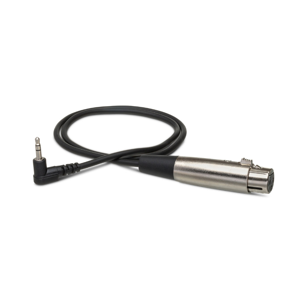 Hosa Technology - XLR3F to Right-angle 3.5 mm TRS - Camcorder Microphone Cable 1ft