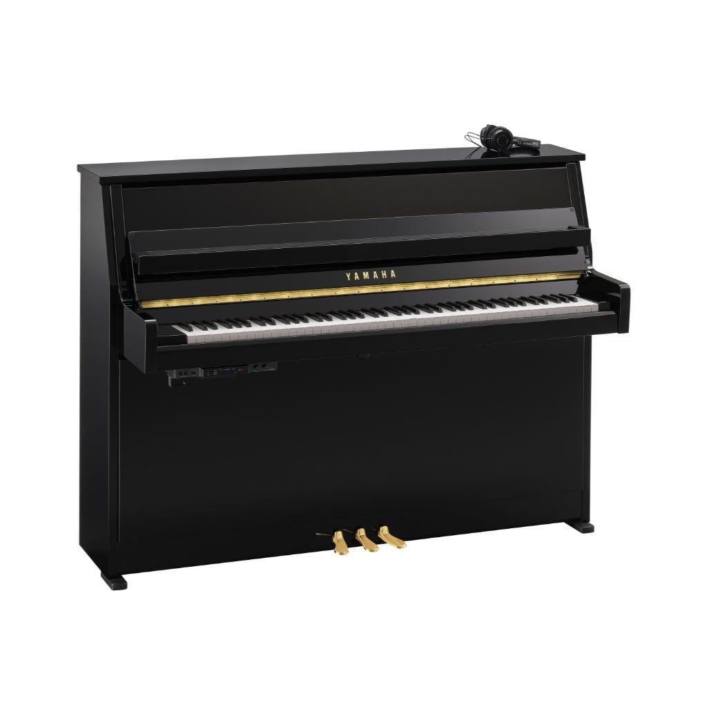 Yamaha B10 SC3 110cm Silent Upright Piano - Polished Ebony Acoustic Pianos Sky Music