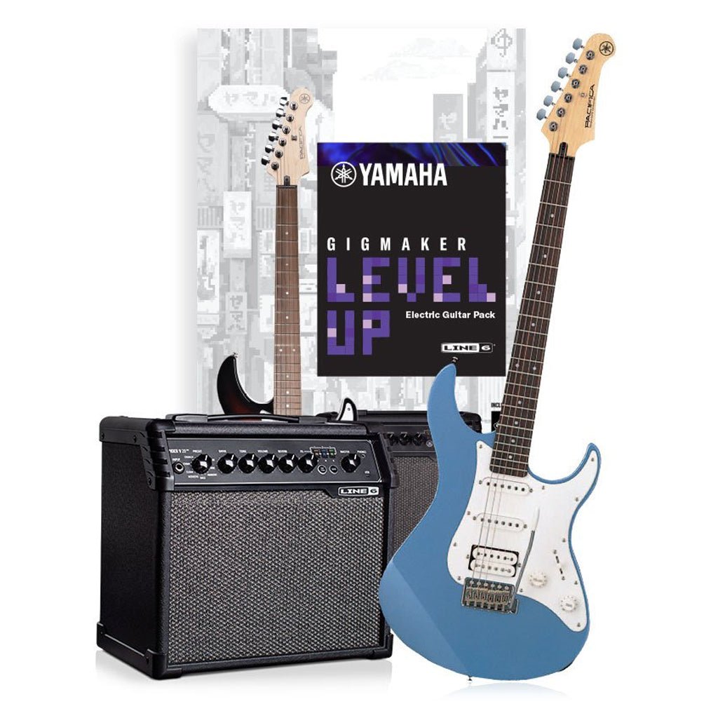 Yamaha GIGMAKER LEVEL UP - Lake Placid Blue Electric Guitar Pack Electric Guitars Sky Music