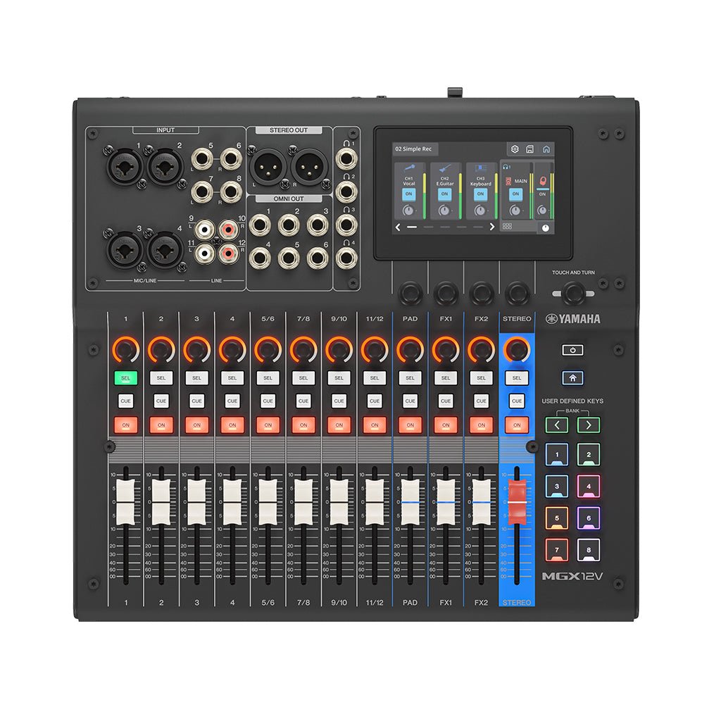 Yamaha MGX12V Digital Mixer w/Video Interface - Black Mixers Sky Music