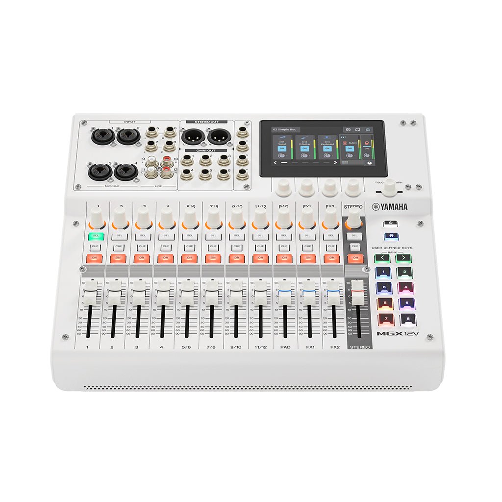 Yamaha MGX12V Digital Mixer w/Video Interface - White Mixers Sky Music