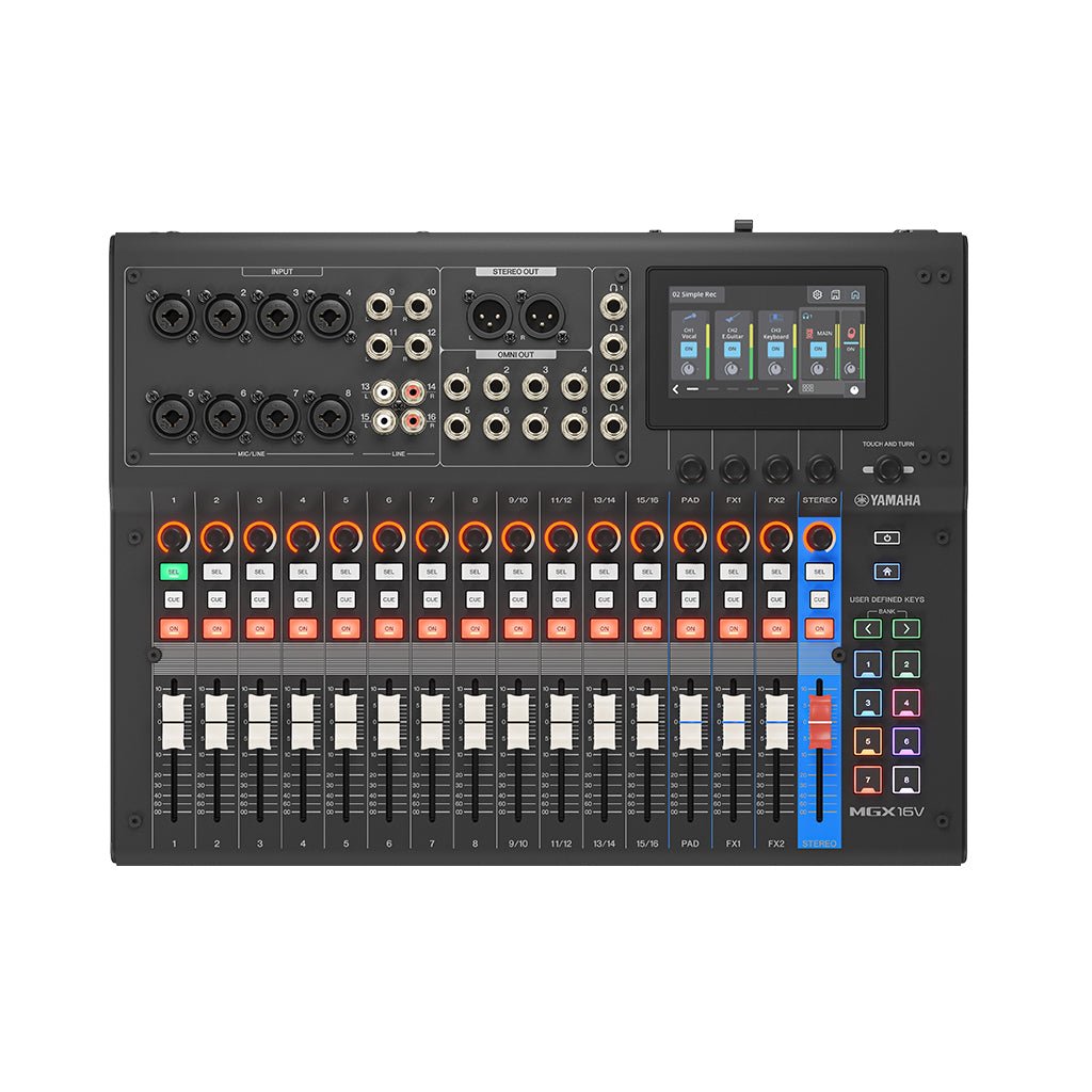 Yamaha MGX16V Digital Mixer w/Video Interface - Black Mixers Sky Music