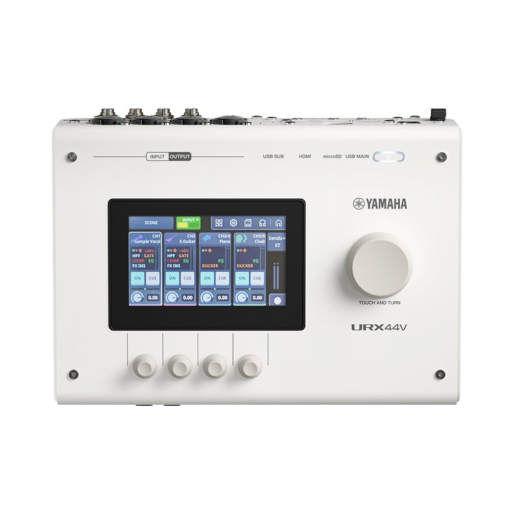 Yamaha URX44V Compact Audio/Video Interface 6-In/4-Out - White Audio Interfaces Sky Music