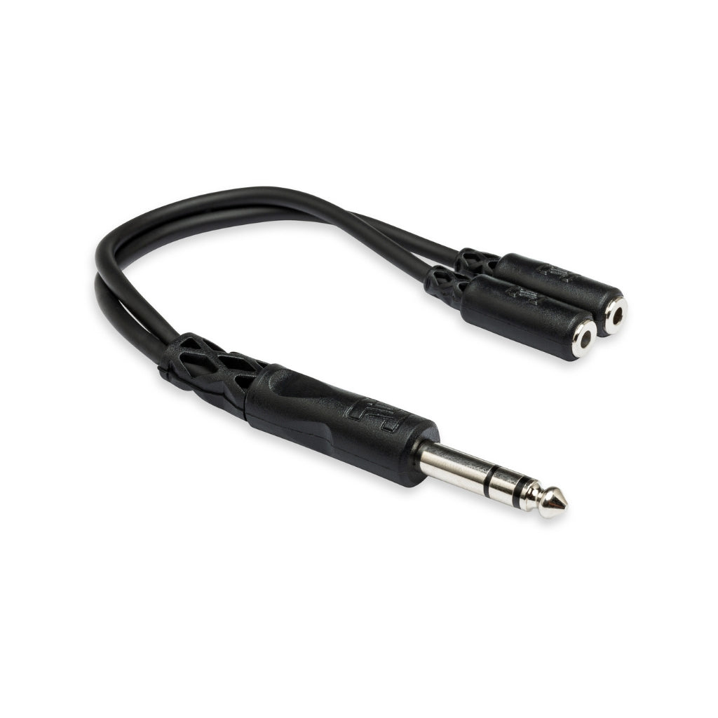 Hosa - 1/4 in TRS to Dual 3.5 mm TRSF - Y Cable