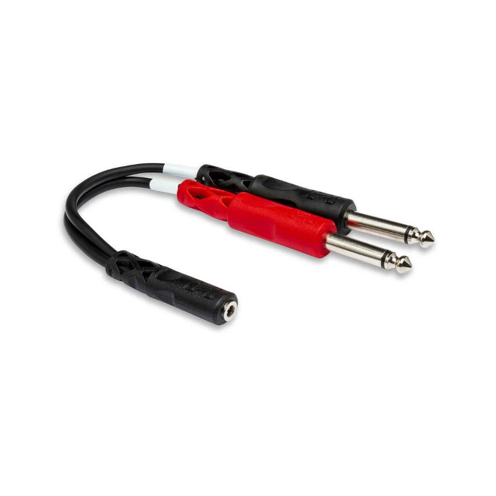 Hosa - 3.5 mm TRSF to Dual 1/4 in TS - Stereo Breakout