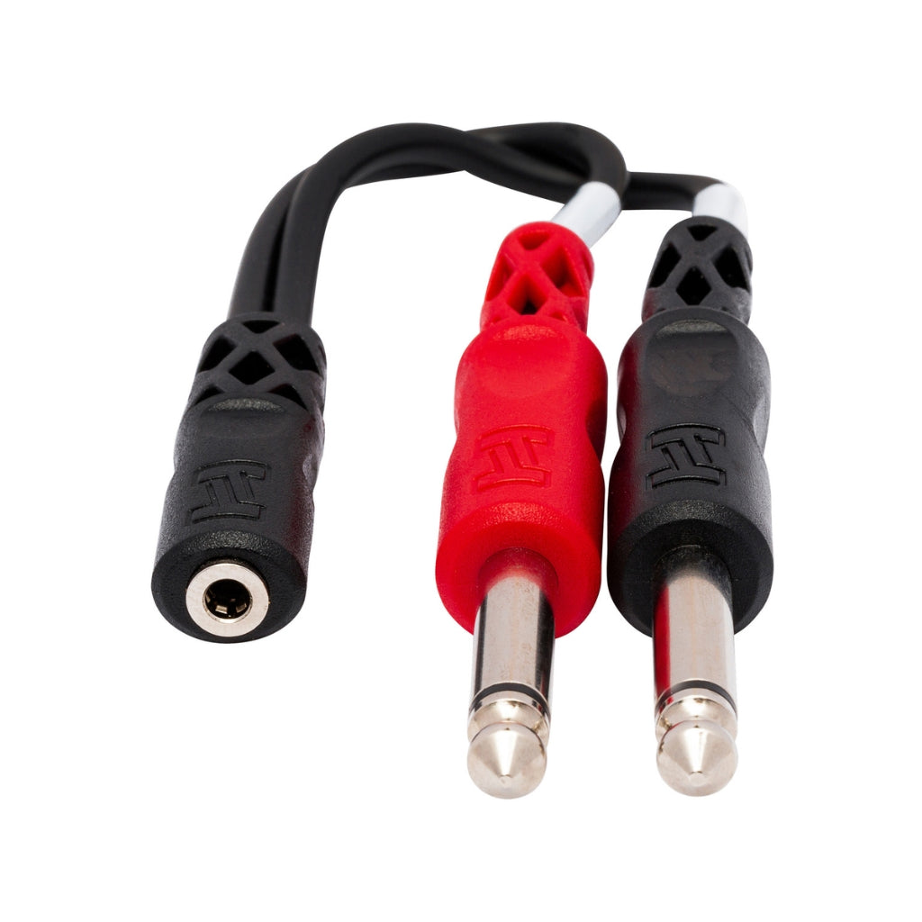 Hosa - 3.5 mm TRSF to Dual 1/4 in TS - Stereo Breakout