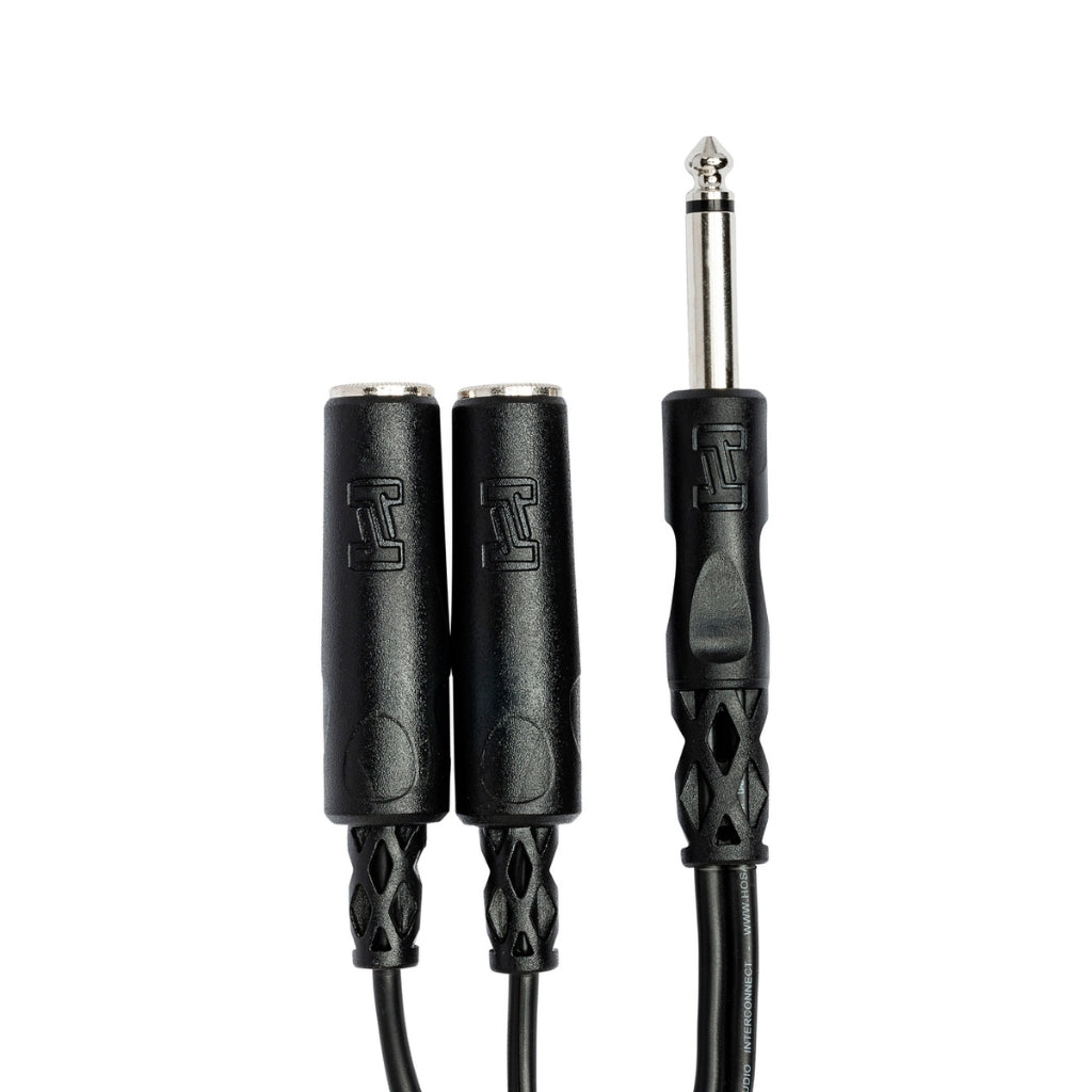 Hosa - 1/4 in TS to Dual 1/4 in TSF - Y Cable