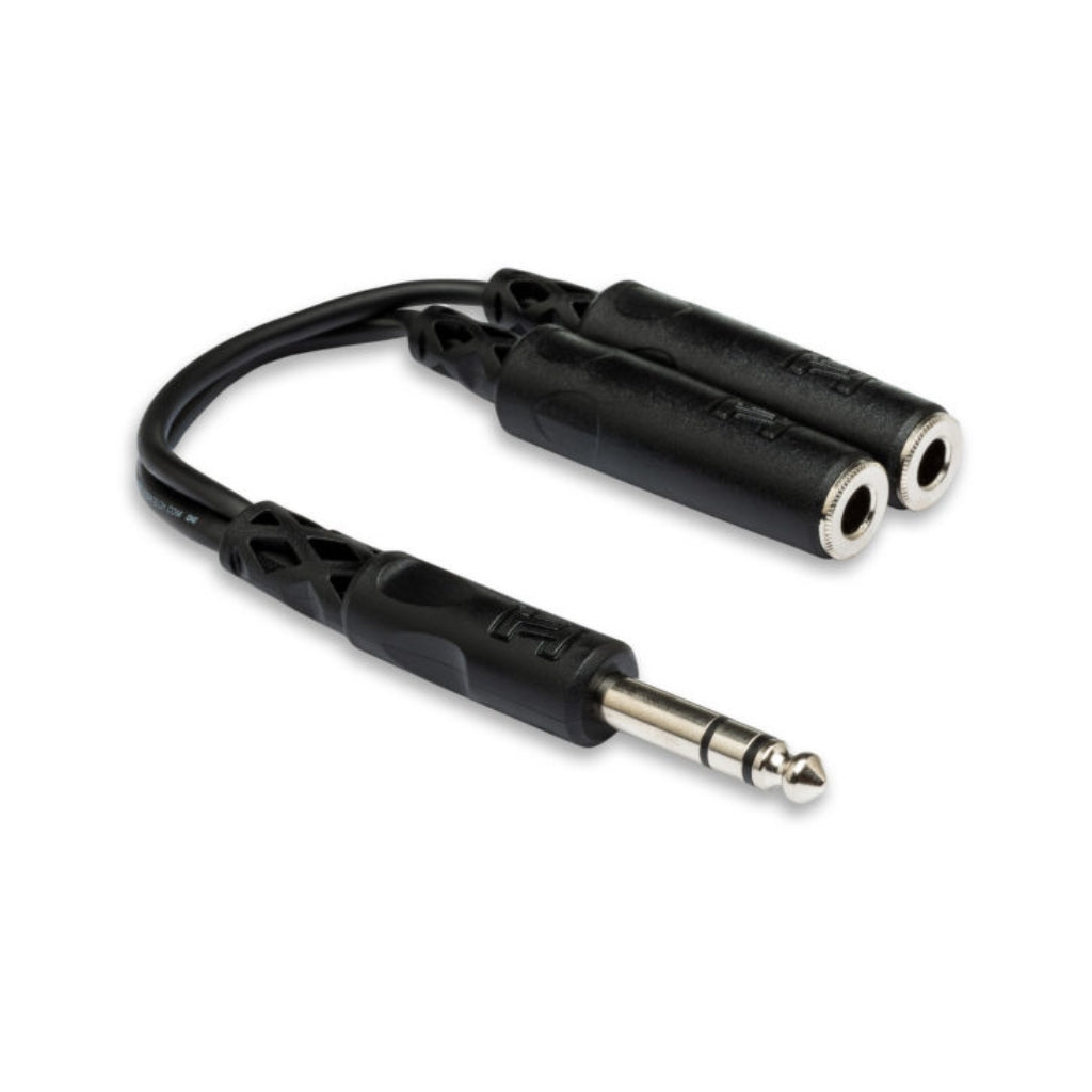 Hosa - 1/4 in TRS to Dual 1/4 in TRSF - Y Cable