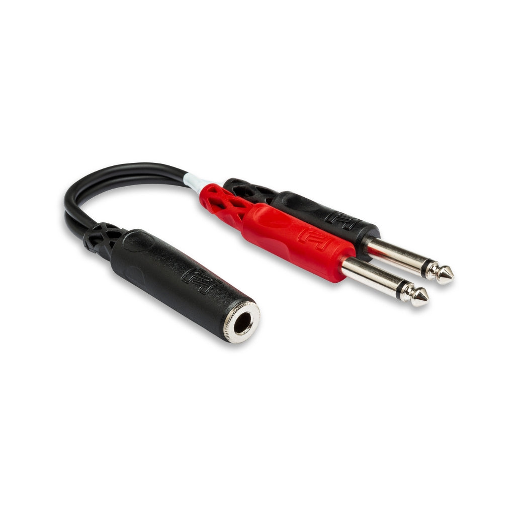 Hosa - 1/4 in TRSF to Dual 1/4 in TS - Stereo Breakout