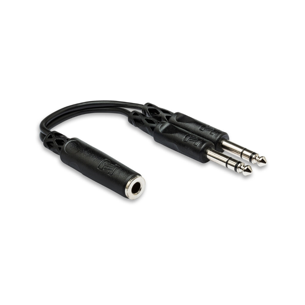 Hosa - 1/4 in TRSF to Dual 1/4 in TRS - Y Cable