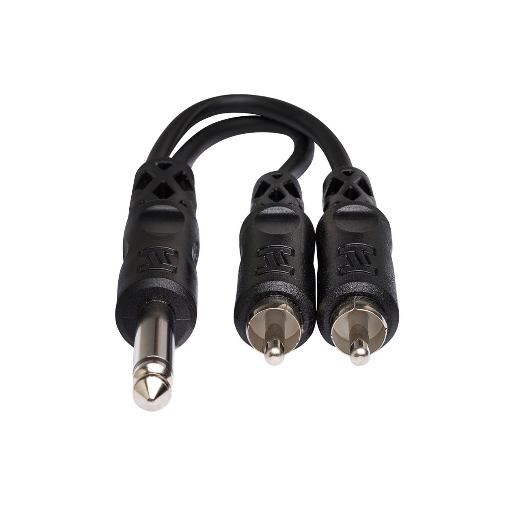 Hosa - 1/4 in TS to Dual RCA - Y Cable