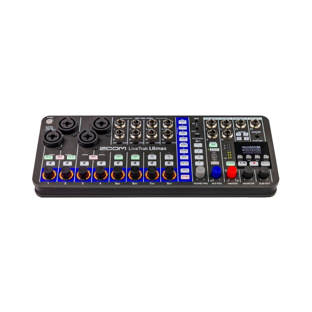Zoom LiveTrak L6max 12-channel Digital Mixer Mixers Sky Music