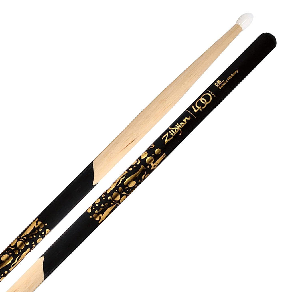Zildjian Drumsticks LE 400 Anniversary 5BN Nylon Black Gold Dip