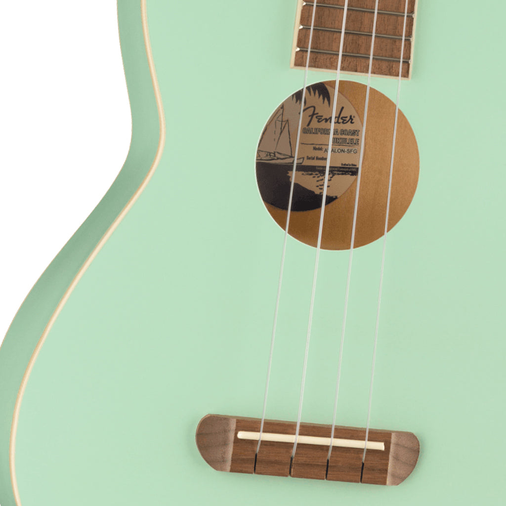 Fender Avalon Tenor Ukulele Walnut Fingerboard Surf Green
