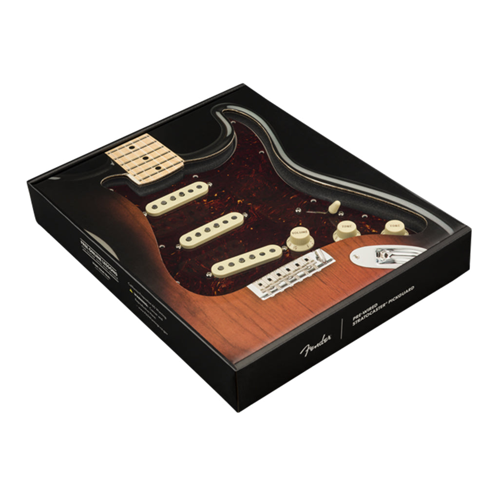 Fender Pre Wired Strat Pickguard Custom Shop Fat 50s SSS Tortoise Shell 11 Hole PG