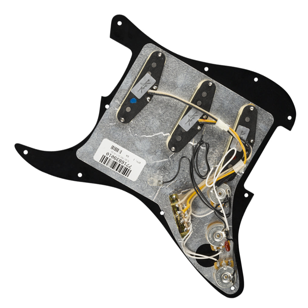 Fender Pre Wired Strat Pickguard Custom Shop Texas Special SSS Black 11 Hole PG