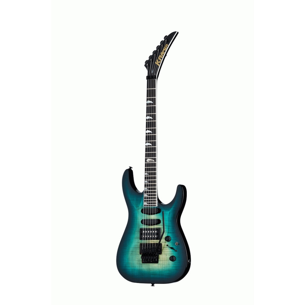 Kramer - SM1 Electric Guitar - Figured Caribbean Blue Perimeter