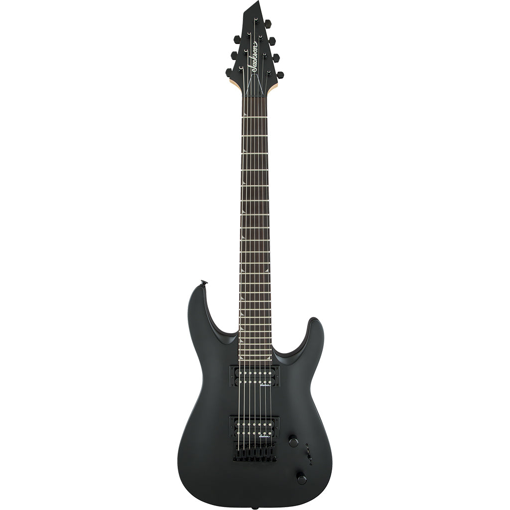 Jackson JS22-7 DKA Dinky - Satin Black - Amaranth Fretboard - Front