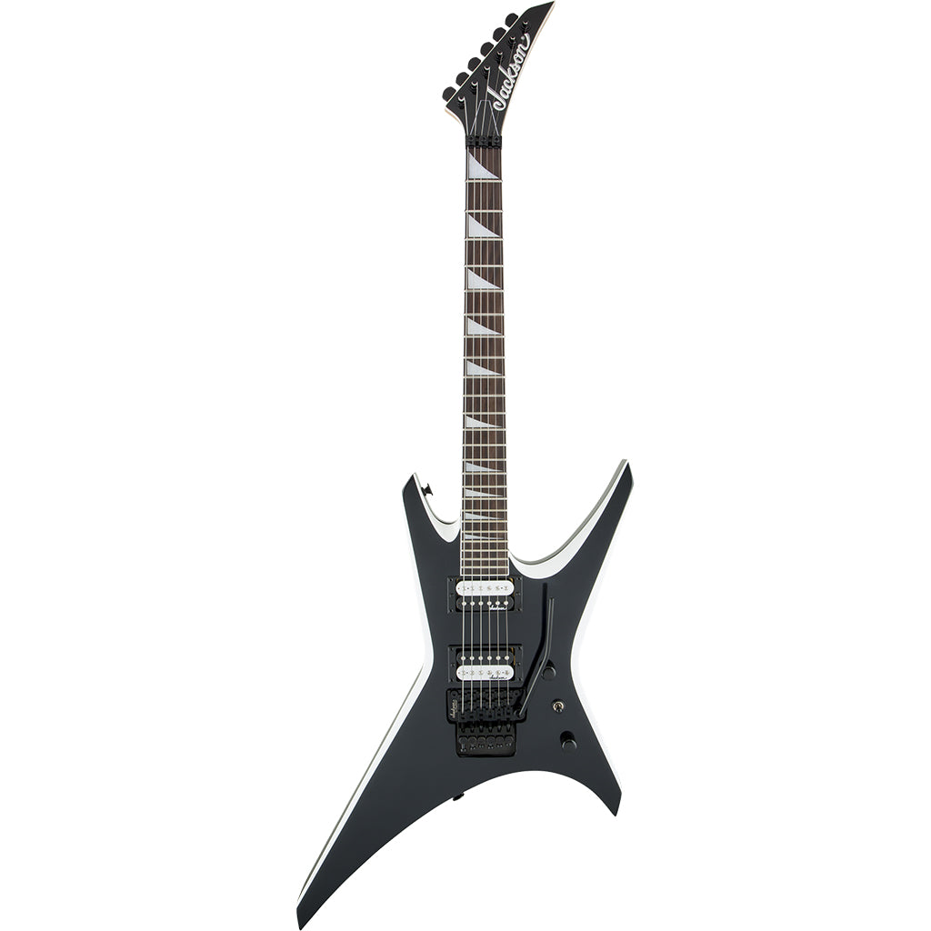 Jackson - JS Series Warrior JS32 - Black with White Bevels - Front