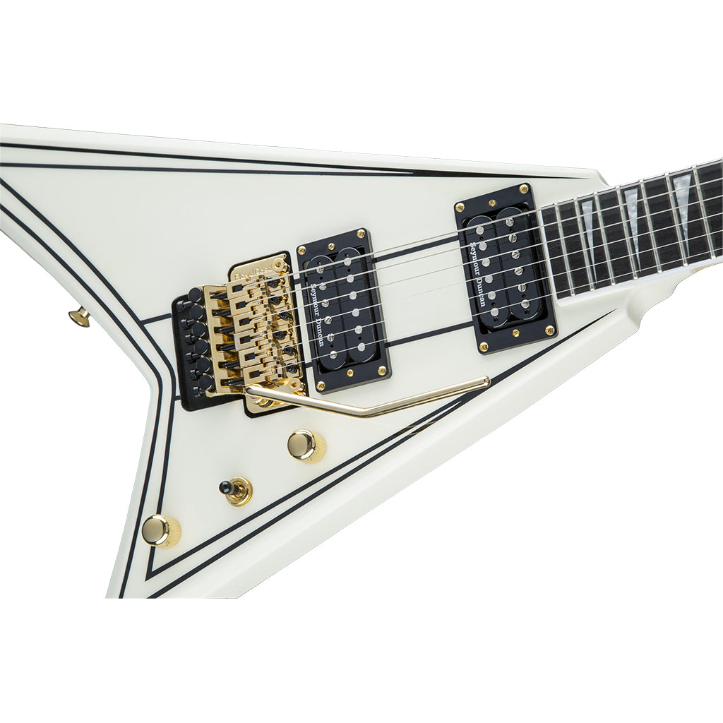 Jackson Pro Series Rhoads RR3 - Ivory With Black Pinstripes - Ebony