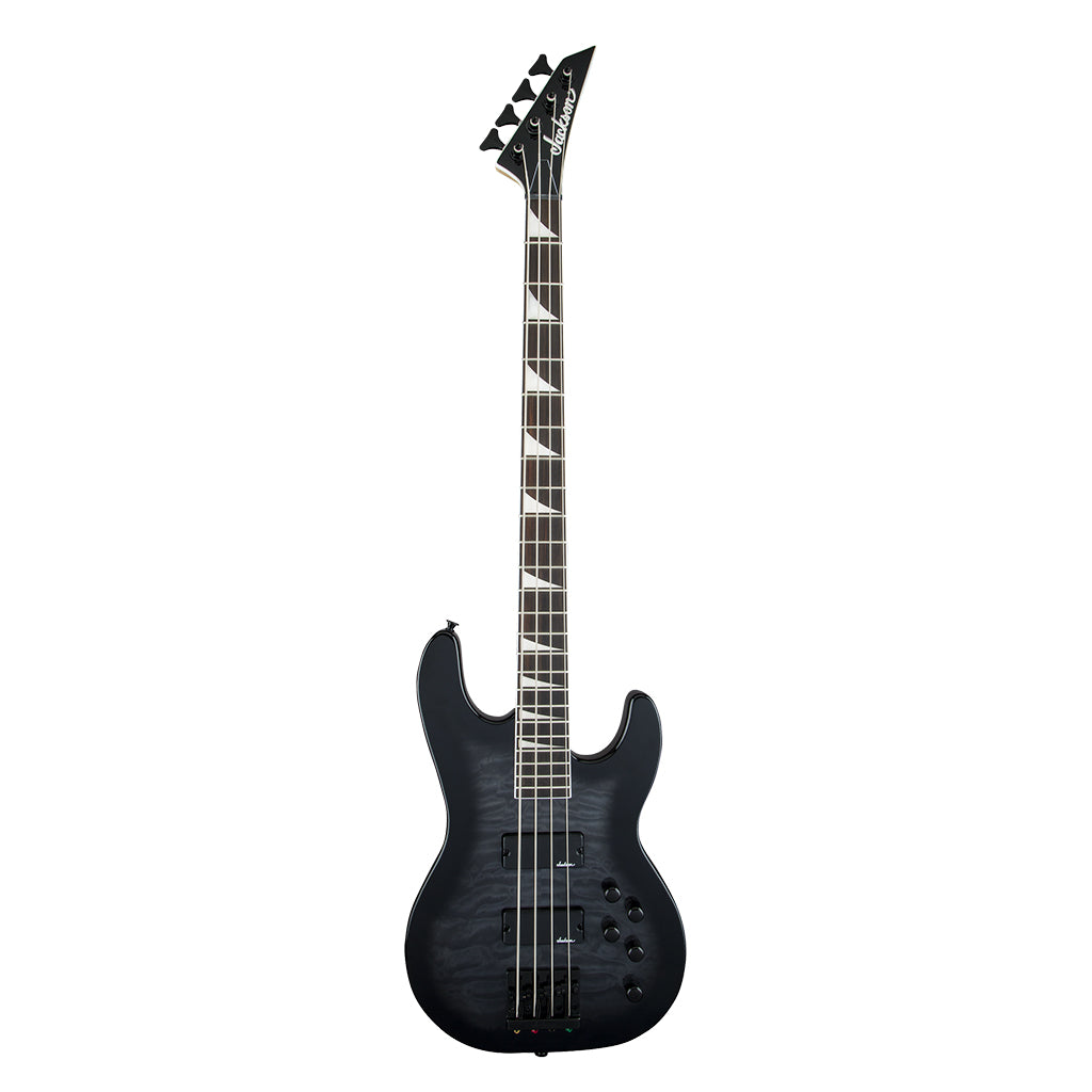Jackson JS Series Concert Bass JS3Q Amaranth Fingerboard Transparent Black Burst