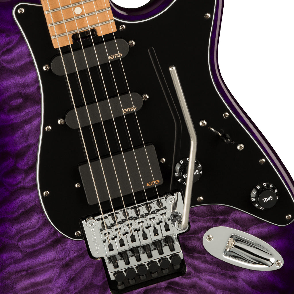 Charvel Marco Sfogli Signature Pro Mod So Cal Style 1 HSS FR CM QM Caramelized Maple Fingerboard Transparent Purple Burst