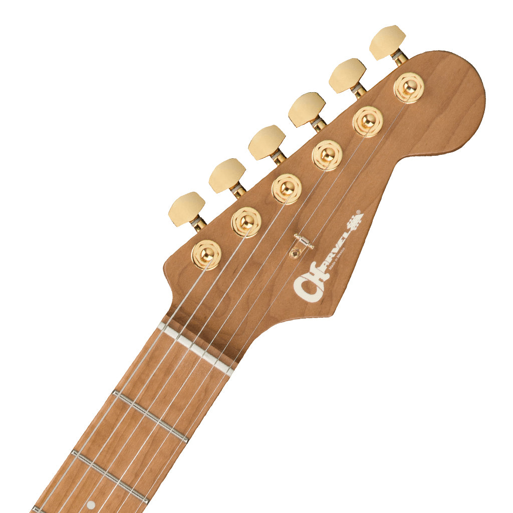 Charvel Pro Mod DK22 SSS 2PT CM Mahogany with Walnut Caramelized Maple Fingerboard Natural