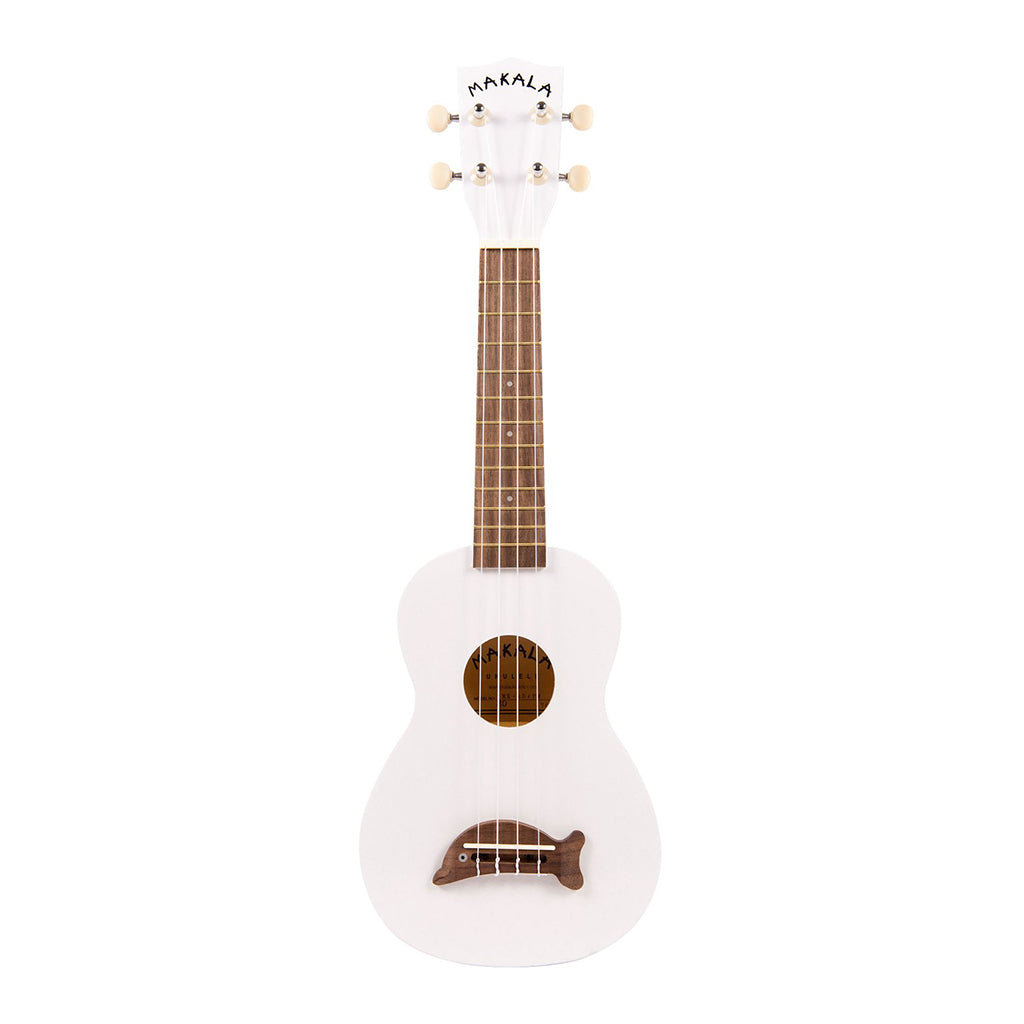 Makala Soprano Ukulele Dolphin Bridge - Solid Pearl White