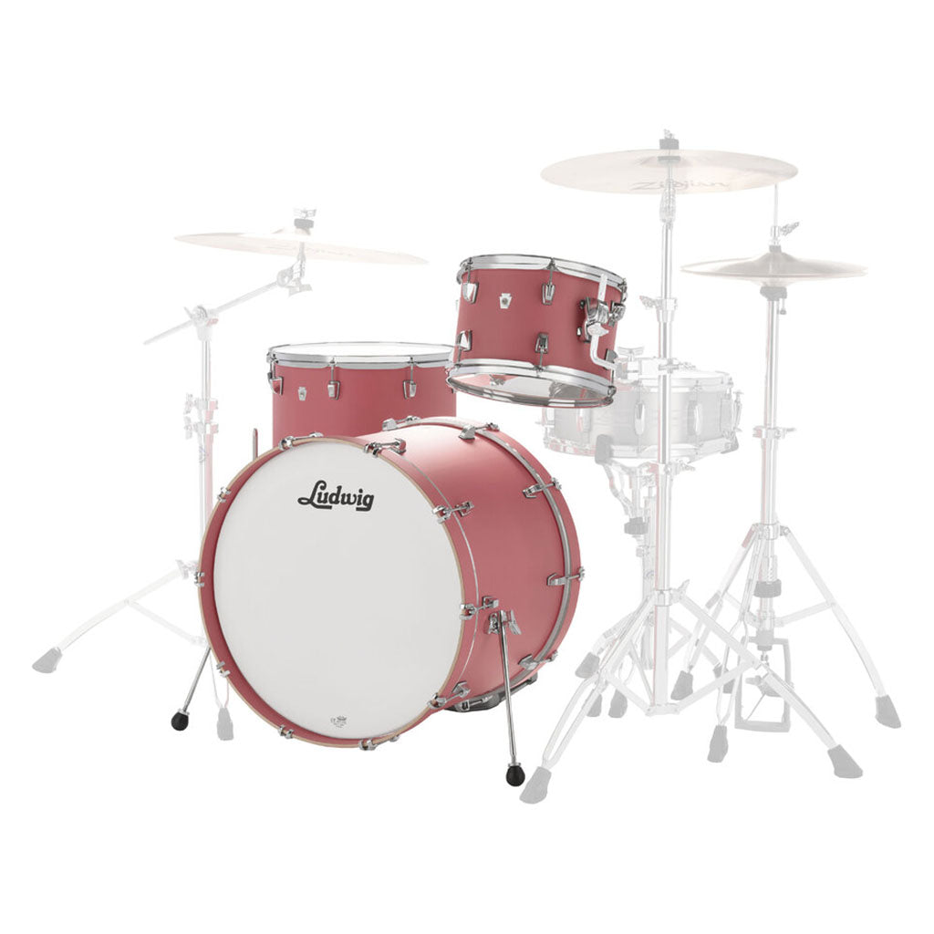 Ludwig Neusonic 22&quot; 3 Piece Shell Pack - Coral Red