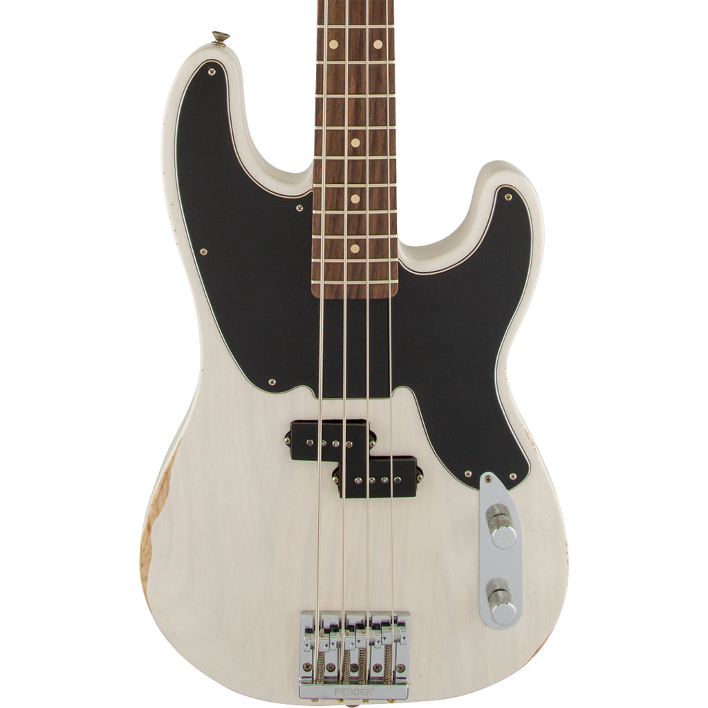 Fender Mike Dirnt Roadworn Precision Bass - White Blonde - Rosewood