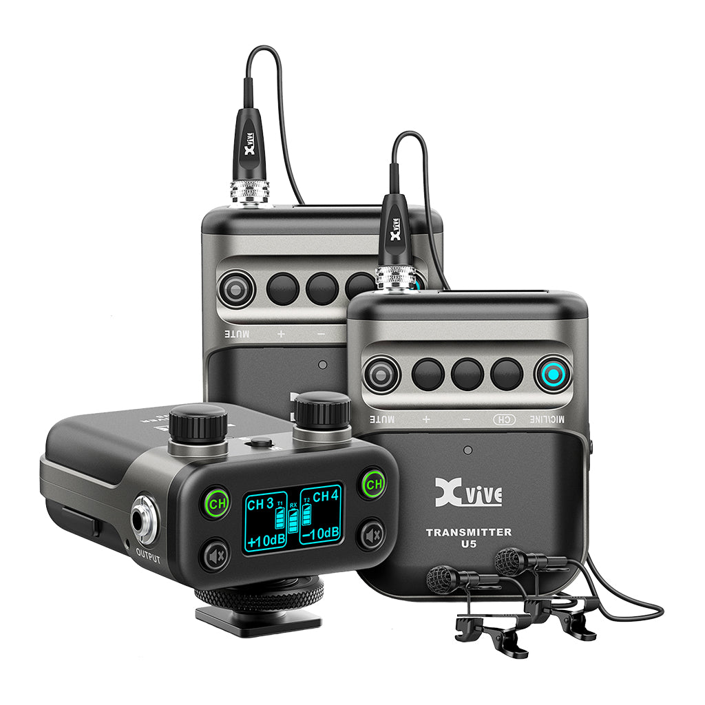 Xvive U5T2 Camera Mount with Less Lav Mic Sys 2 Trans